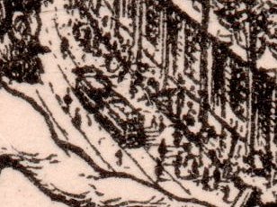 France : Lyon : Vignette Cinderella 1916 Foire d'Echantillons de Lyon : Train + Tramway